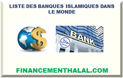 LISTE DES BANQUES ISLAMIQUES DANS LE MONDE